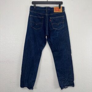 Levi's 501 Straight Jeans Men's 34x32 (fits 30x29)  Blue Denim Cotton Button-fly